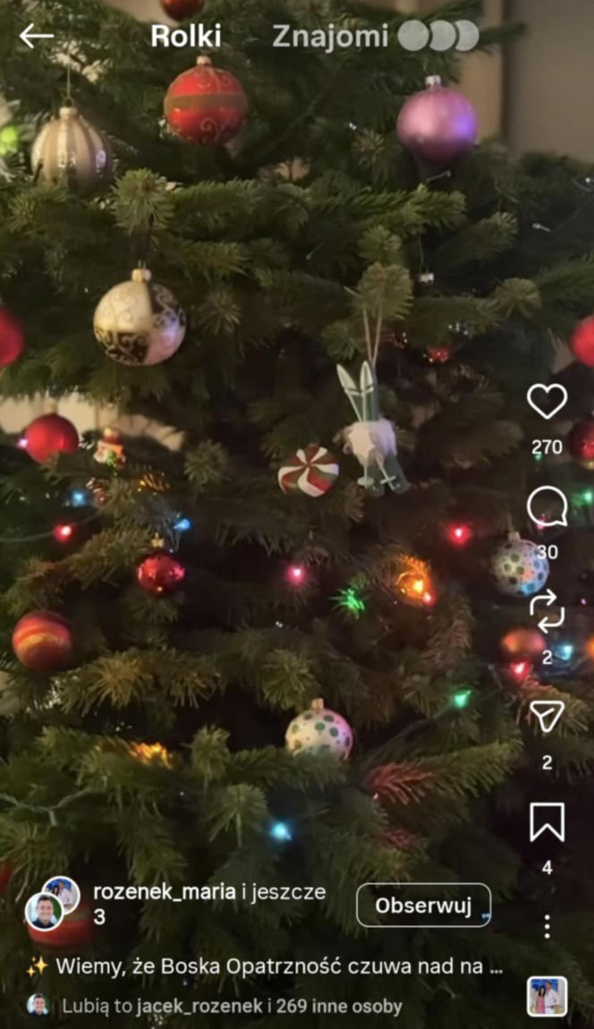 Jacek Rozenek - święta z żoną i synami