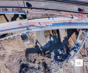 Postępy prac przy wyburzaniu łącznicy Trasy Zamkowej