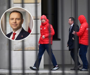 Kacper Tomasiak i skoczkowie u prezydenta