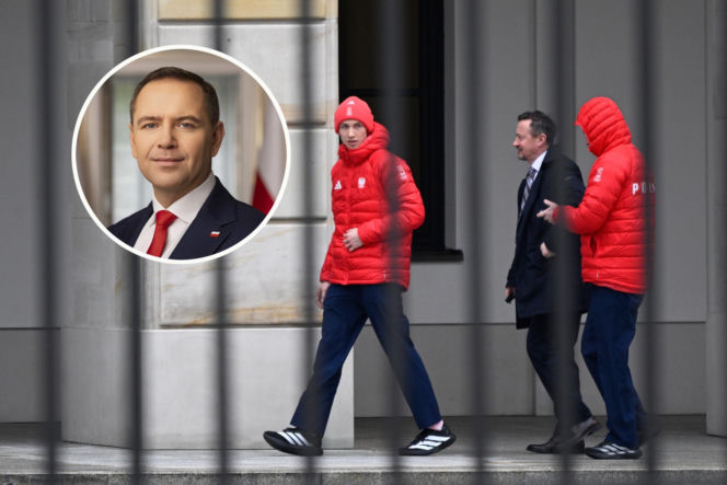 Kacper Tomasiak i skoczkowie u prezydenta