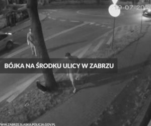 Bójka na środku ulicy w Zabrzu. W ruch poszły pięści, pałki i kije [WIDEO]