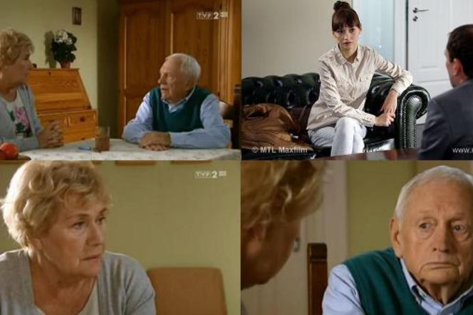 M jak MIŁOŚĆ odc. 978. Lucjan Mostowiak (Witold Pyrkosz), Barbara (Teresa Lipowska), Janka Jane Buford (Joanna Osyda)