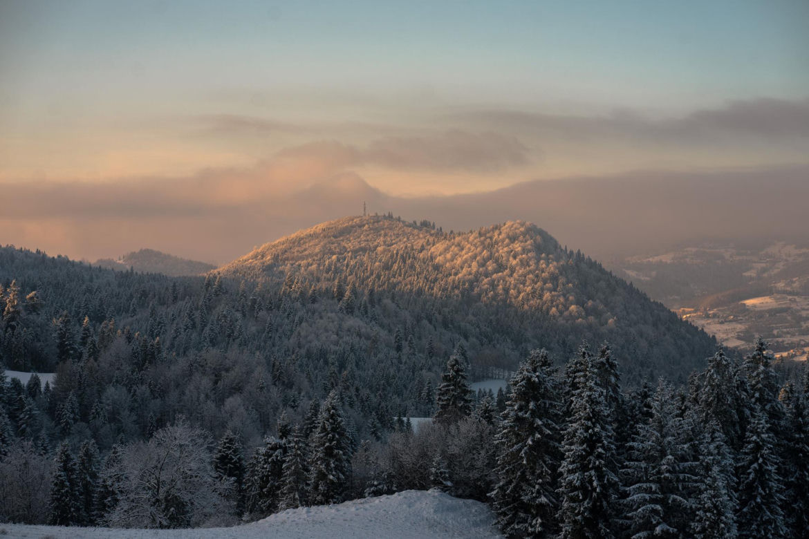 Szczawnica. Uzdrowisko zimą 