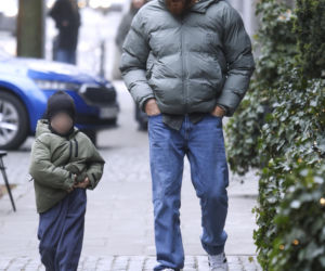 Jan Błachowicz z partnerką i synem