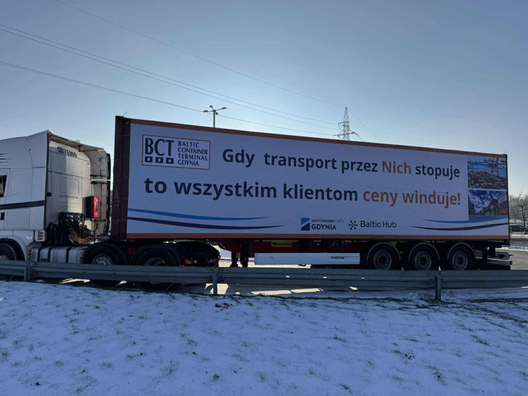 Protest przewoźników na obwodnicy Trójmiasta