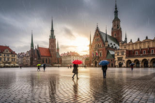 Mokra niedziela 22.02.2026 we Wrocławiu. Czy to już permanentny deszcz?