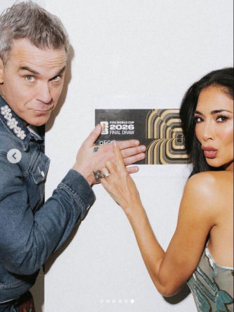 Robbie Williams i Nicole Scherzinger rozgrzali finał mundialu! Ich występ przejdzie do historii