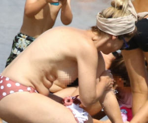 Małgorzata Ohme na plaży