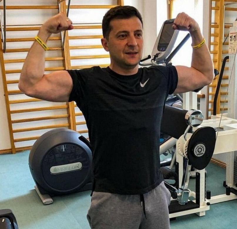 Wołodymyr Zełeński dba o formę