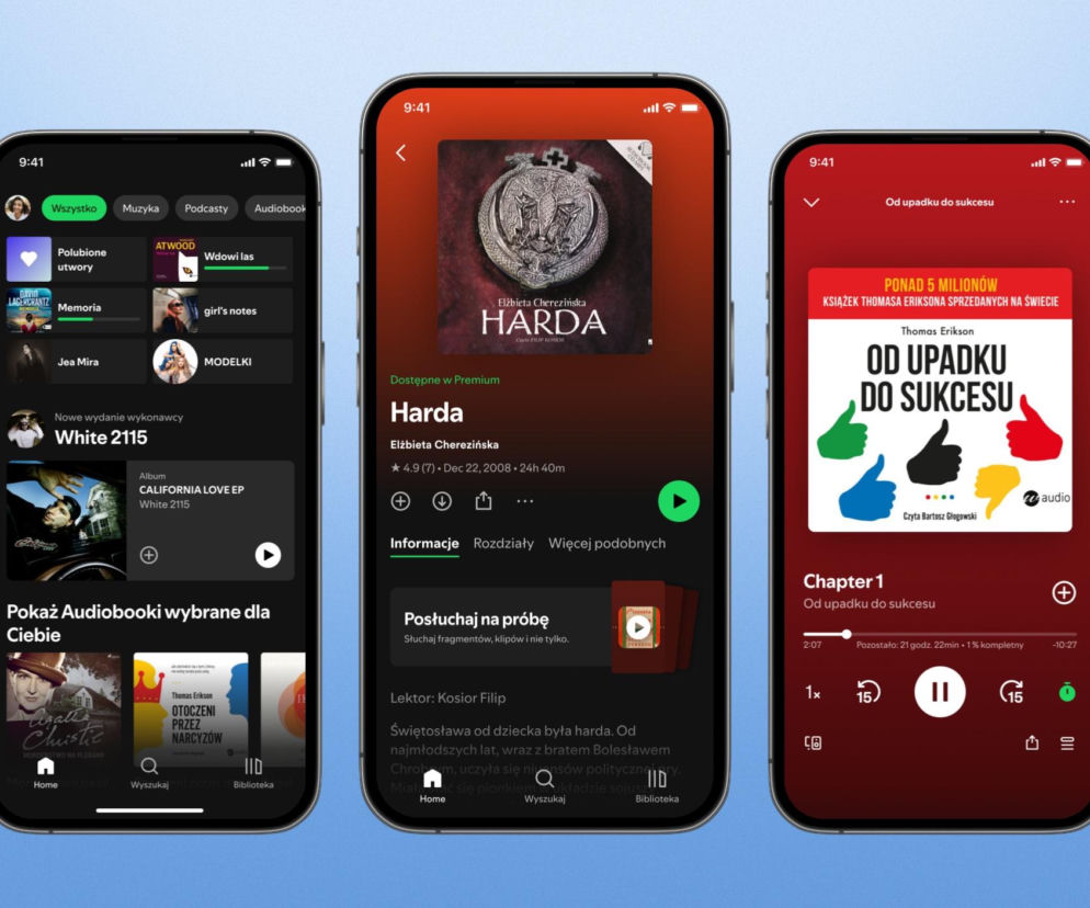 Rewolucja na Spotify wchodzi do Polski. Na start ponad 20 tysięcy audiobooków po polsku