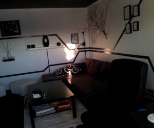 czarno-biały i biało-czarny salon zdjecie nr 1