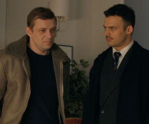 Barwy szczęścia, odcinek 3414: Hubert (Marek Molak), Asia (Anna Gzyra-Augustynowicz), Adam (Kamil Studnicki)