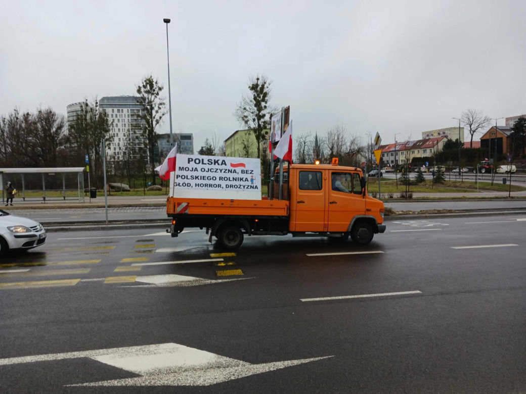 Protest rolników w Olsztynie 20 lutego