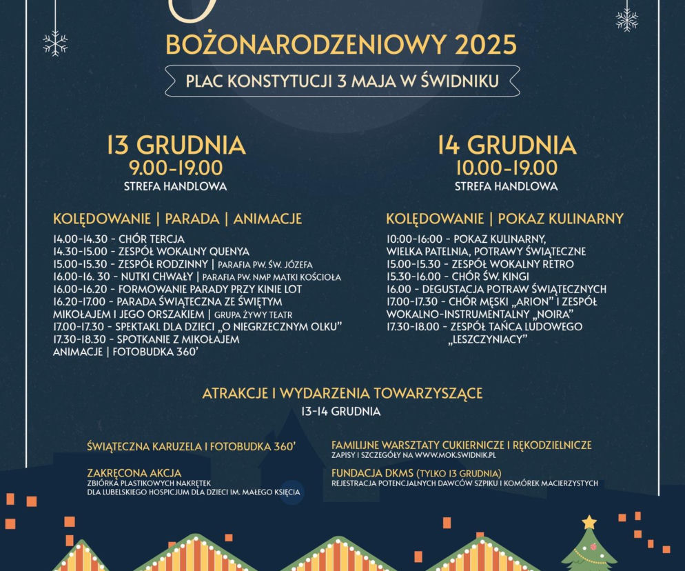 Jarmark Bożonarodzeniowy w Świdniku 2025 - plakat