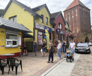Budka Stańczyka w Sławnie po wizycie Książula