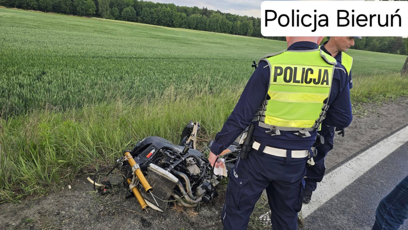 Śmiertelny wypadek w Bieruniu. Na DK44 zginął motocyklista