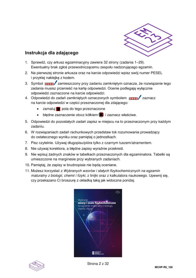 Matura próbna z chemii rozszerzona 2026. ARKUSZE CKE [15.01.2026]