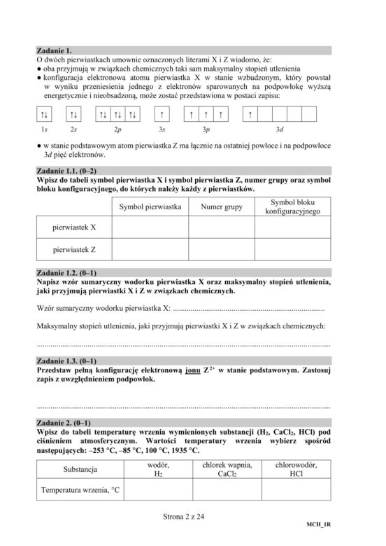 Matura 2020 ARKUSZE CKE: Chemia