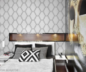 sypialnia glamour tapeta