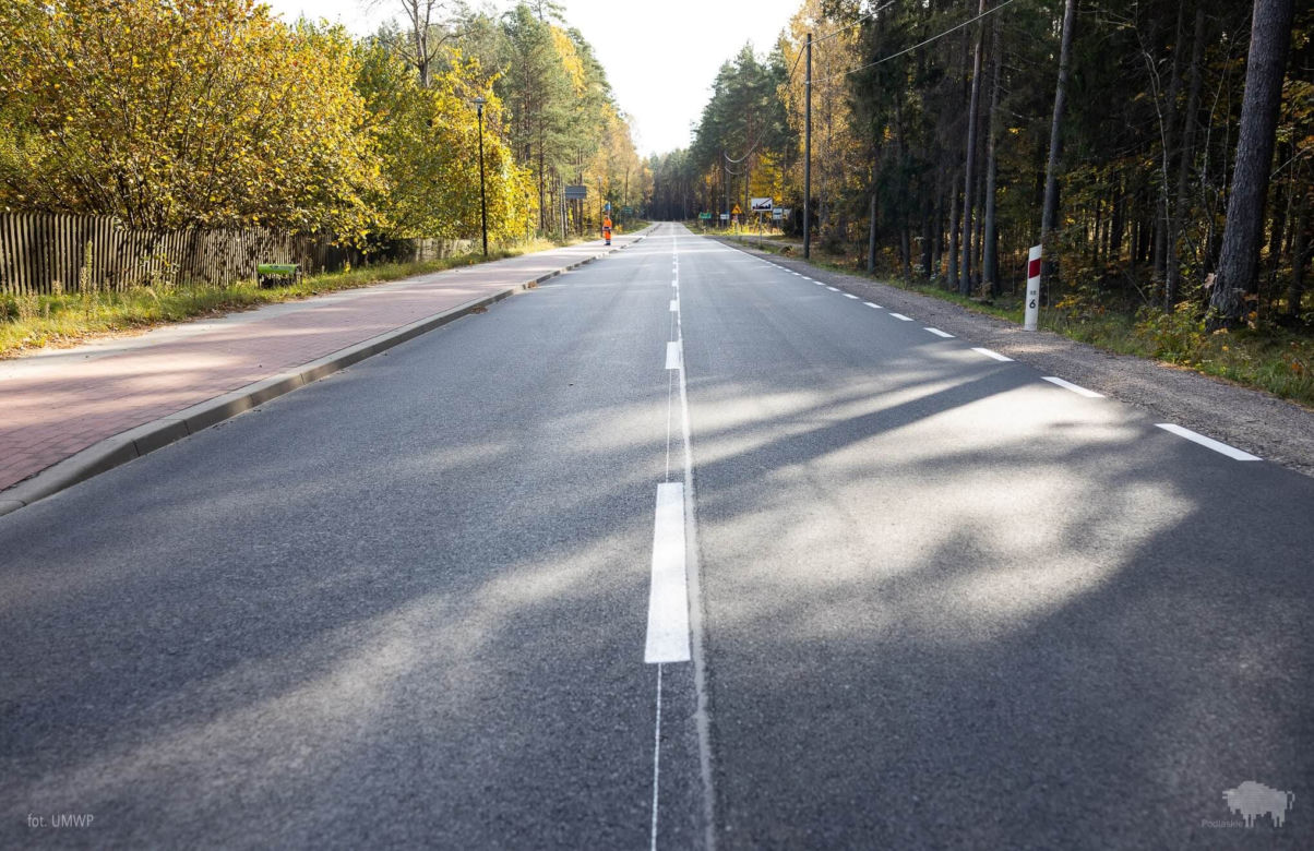 Płaska - Mikaszówka. Droga wojewódzka otwarta po remoncie [ZDJĘCIA]