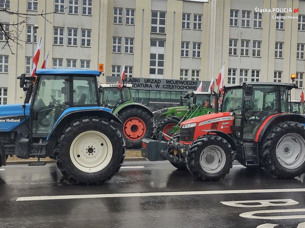 Strajk rolników w Śląskiem 20.02.2024