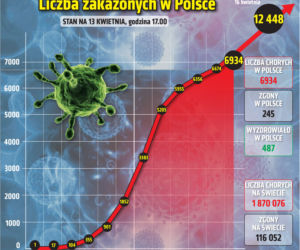 Koronawirus - 13.04.2020 - zobacz najnowsze wykresy