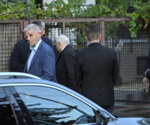 Jarosław Kaczyński w swoim domu na warszawskim Żoliborzu
