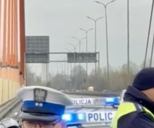 Problematyczny kierowca na Moście Siekierkowskim 11.04.2026