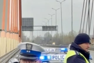 Problematyczny kierowca na Moście Siekierkowskim 11.04.2026