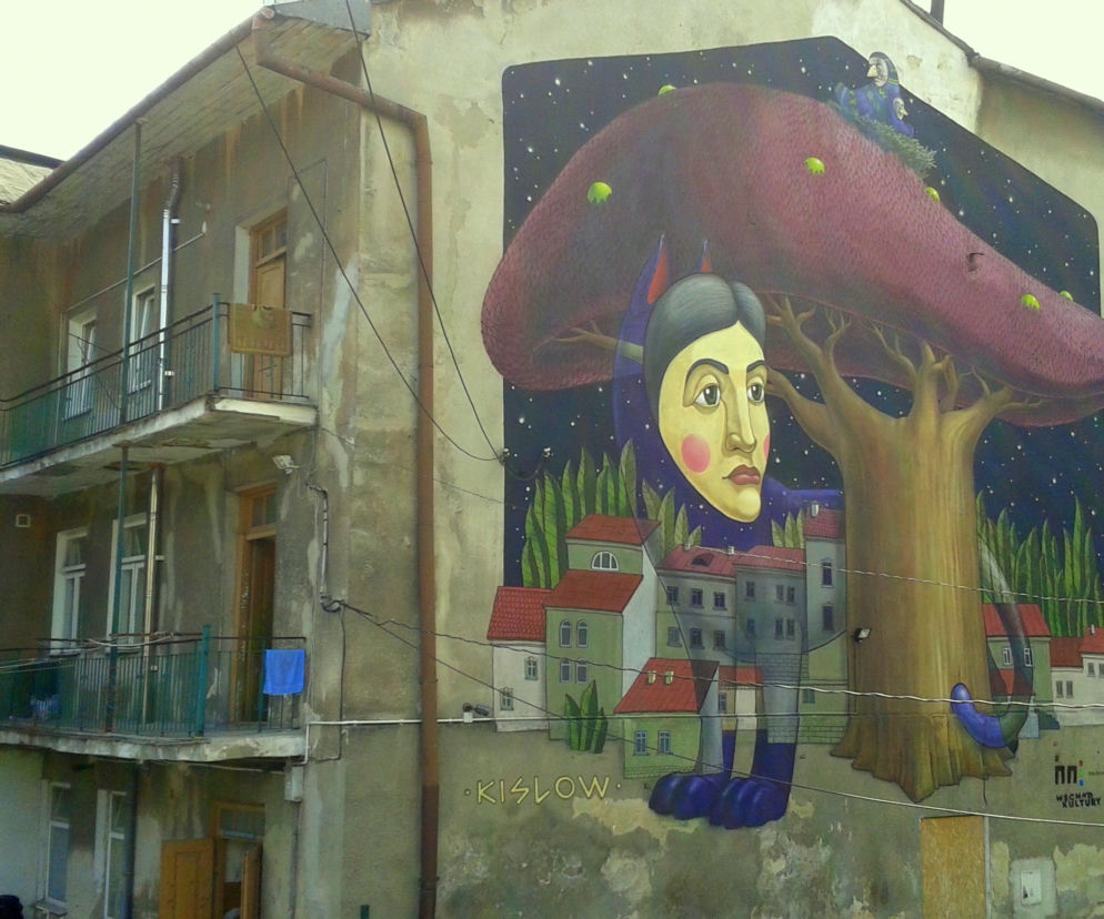 Mural przy Lubartowskiej powstał w ramach imprezy Wschód Kultury - Inne Brzmienia