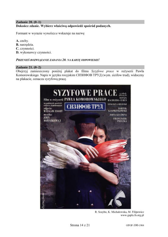 Egzamin ósmoklasisty z języka polskiego. Arkusze CKE 2019