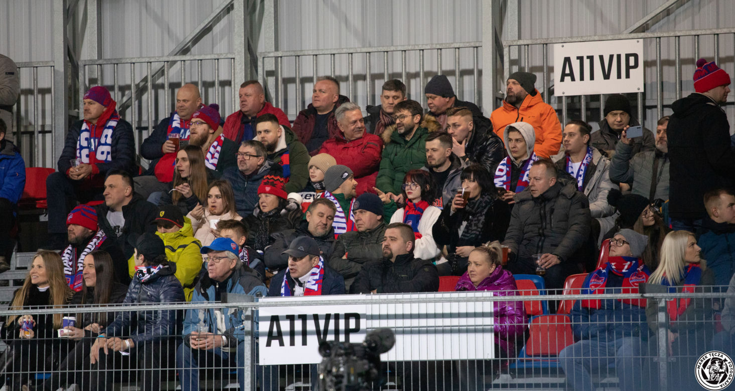 Kibice Rakowa Częstochowa na meczu z Cracovią