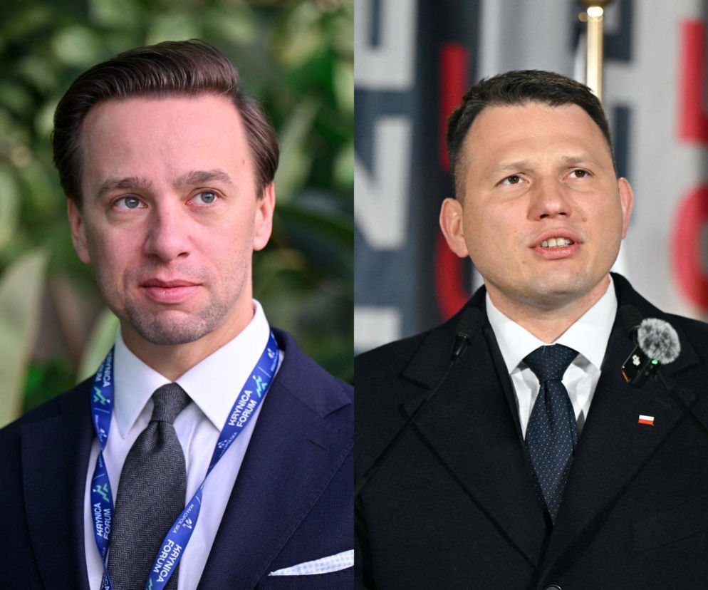 Krzysztof Bosak oraz Sławomir Mentzen. O napięciach między liderami Konfederacji przeczytasz na SE Polityka.