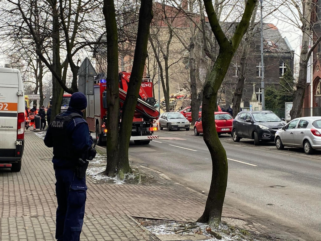 Zdjęcia z miejsca eksplozji budynku w Katowicach