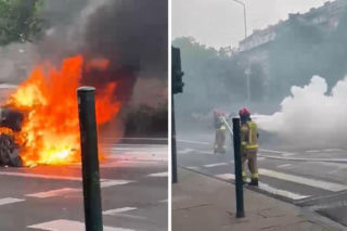 Pożar w centrum Krakowa! O krok od eksplozji. Miasto sparaliżowane