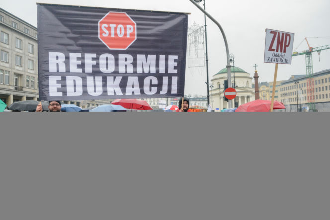 protest nauczycieli