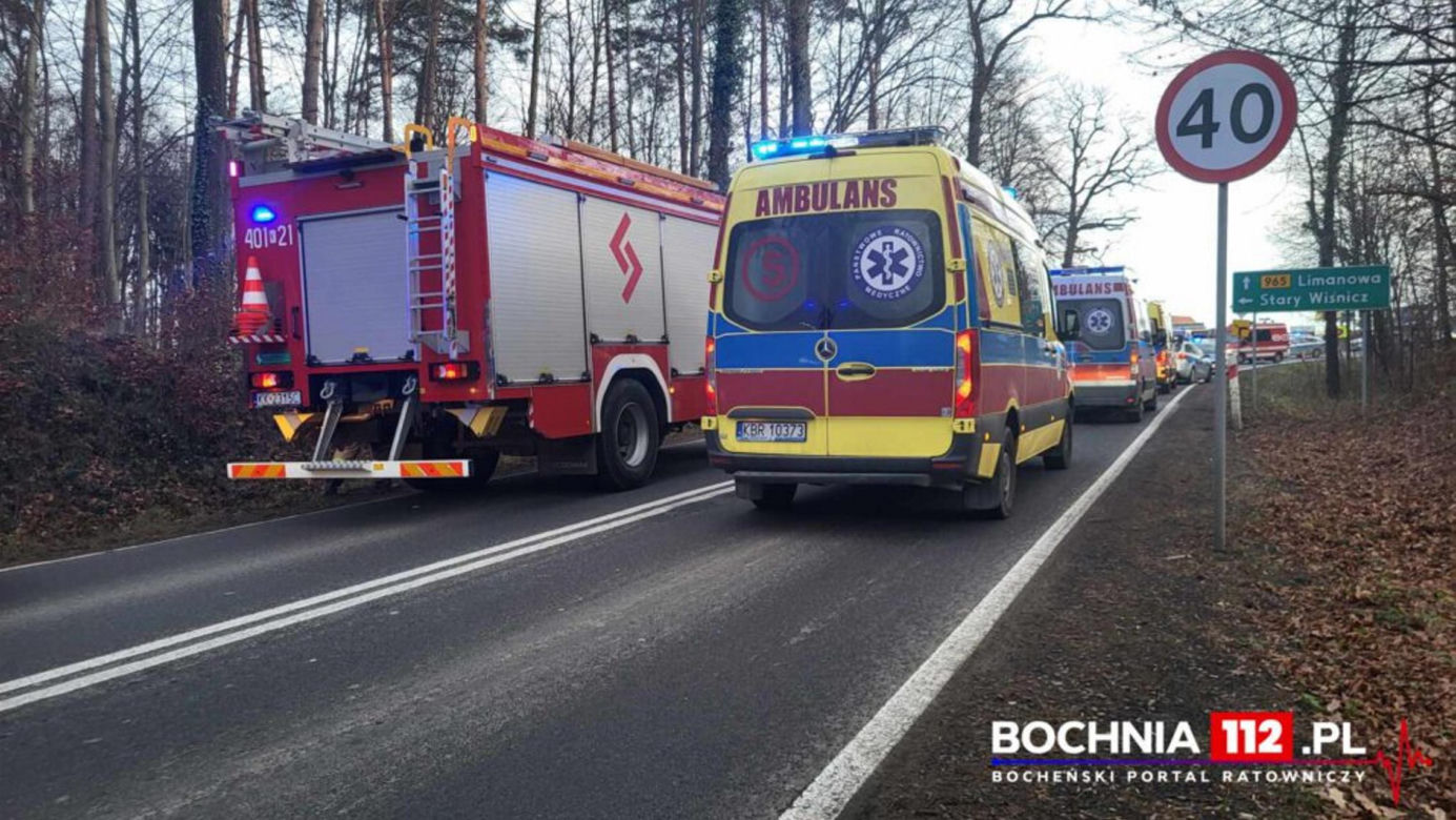 Poważny wypadek autobusu zastępczego transportu kolejowego