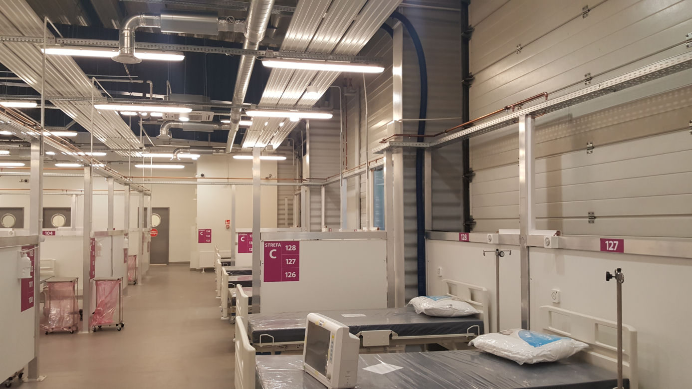 Na lotnisku w Pyrzowicach oddany został do użytku drugi szpital tymczasowy na Śląsku