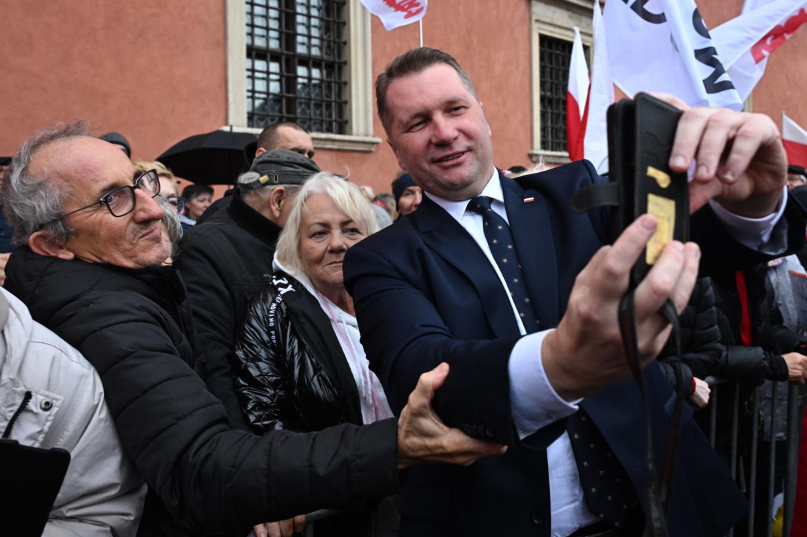 Manifestacja zwolenników Prawa i Sprawiedliwości w Warszawie