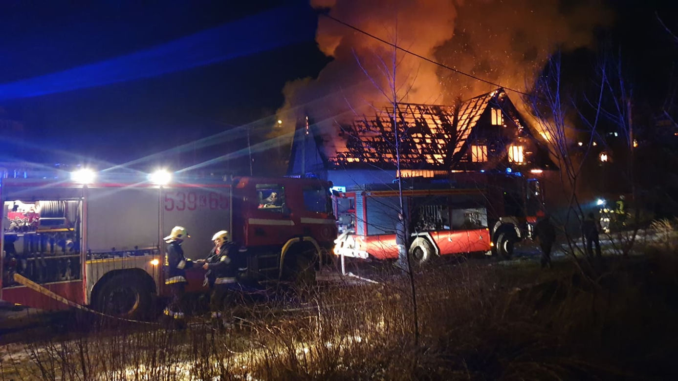 Pożar domu w Toporzysku w Małopolsce