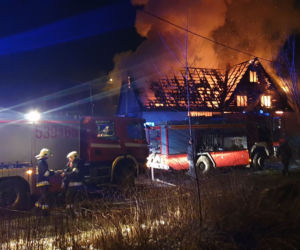 Pożar domu w Toporzysku w Małopolsce