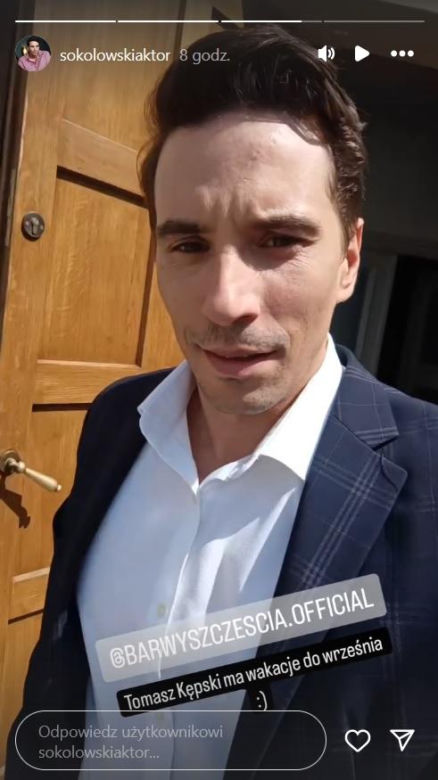 Barwy szczęścia nowy sezon na planie. Tomasz Kępski (Jakub Sokołowski)