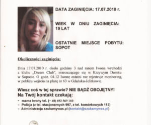 Iwona Wieczorek, zaginięcie Iwony Wieczorek