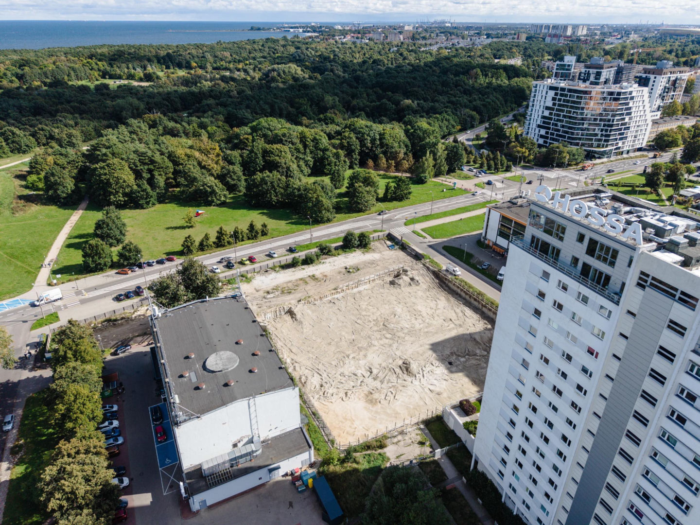 Plac budowy wieżowca Big Boy przy Lecha Kaczyńskiego 22 w Gdańsku