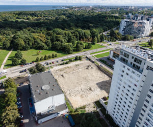 Plac budowy wieżowca Big Boy przy Lecha Kaczyńskiego 22 w Gdańsku