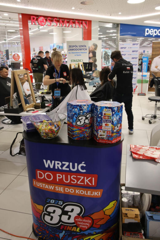 Opole. Akcja "Fryzjerzy dla WOŚP" w ramach 33. Finału Wielkiej Orkiestry Świątecznej Pomocy