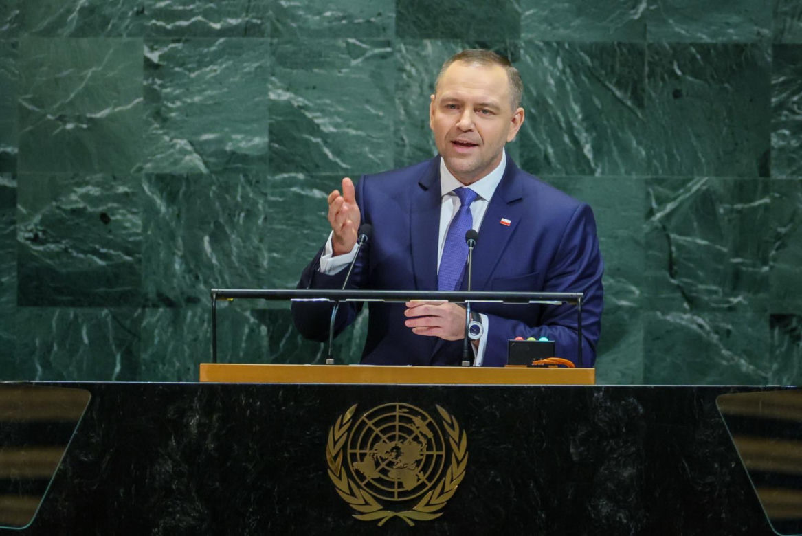 Prezydent RP Karol Nawrocki podczas 80. sesji ONZ w USA