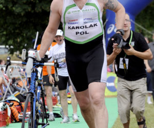 Karolak, Adamczyk,Topa i Grass w triathlonie