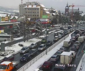 Gigantyczne korki i trudne warunki na zakopiance