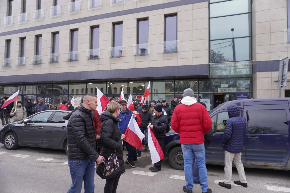 Protest rolników w Białymstoku. Przemarsz ulicami miasta 4 marca